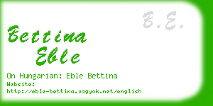 bettina eble business card